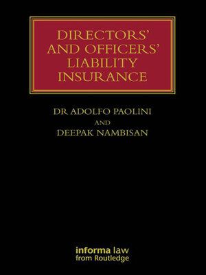 cover image of Directors' and Officers' Liability Insurance